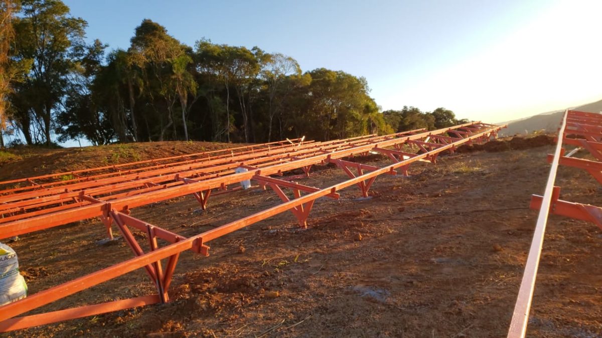 Suporte solar de uma Linhas - Valor por placa solar